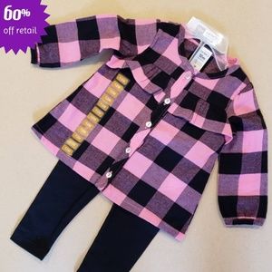 Flannel Pink & Black 2-piece set